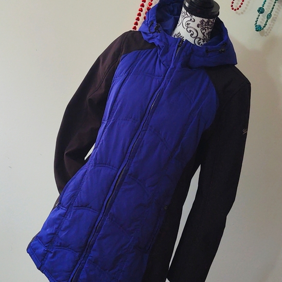 Guess Two Tone Winter Coat Blue/Black Med - Picture 5 of 16